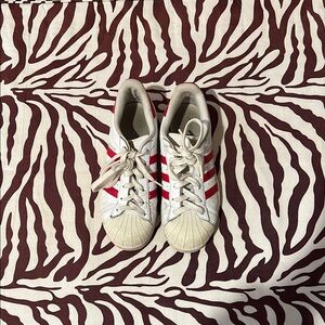 Adidas White and Red Sneakers
